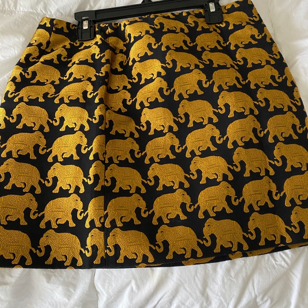 Jcrew elephant print skirt